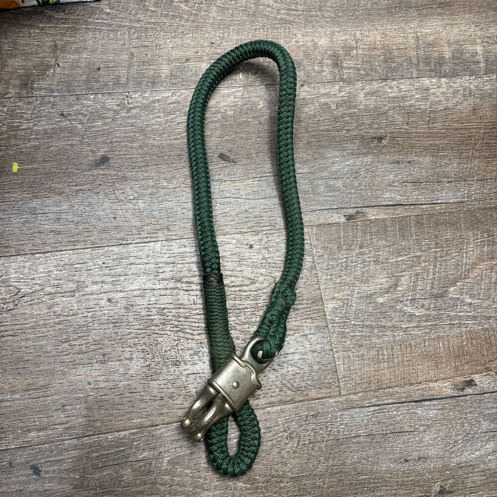 Western Braided Horse Lead Leash Green Heavy Duty Durable Nylon Panic Snap 32"